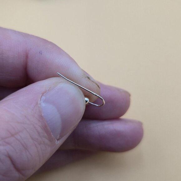 Sterling Silver Simple Bar Dangle Earrings A5767 - Picture 3 of 6